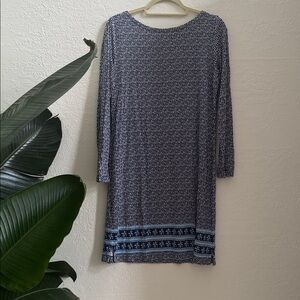 Vineyard Vines Navy and White Patterned Dress